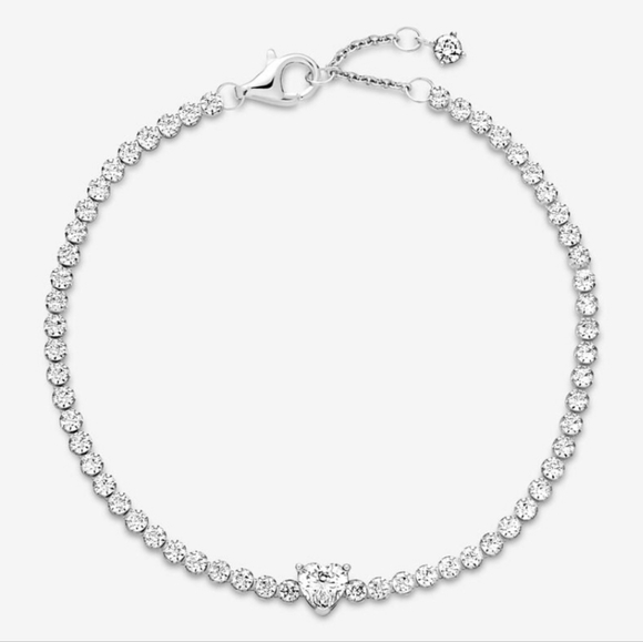 Pandora Jewelry - Pandora Sparkling Heart Tennis Bracelet 590041c01-16Sterling silver NWT